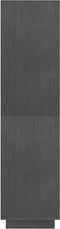 vidaXL - Boekenkast/kamerscherm - 80x35x135 - cm - massief - grenenhout - grijs