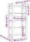 vidaXL - Boekenkast/kamerscherm - 80x35x160 - cm - massief - hout - grijs