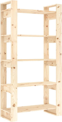 vidaXL - Boekenkast/kamerscherm - 80x35x160 - cm - massief - grenenhout