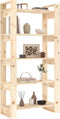 vidaXL - Boekenkast/kamerscherm - 80x35x160 - cm - massief - grenenhout