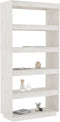 vidaXL - Boekenkast/kamerscherm - 80x35x167 - cm - massief - grenenhout - wit