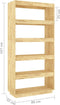 vidaXL - Boekenkast - / - kamerscherm - 80x35x167 - cm - massief - grenenhout