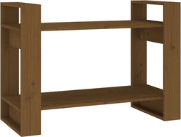 vidaXL - Boekenkast/kamerscherm - 80x35x56,5 - cm - massief - hout - honingbruin