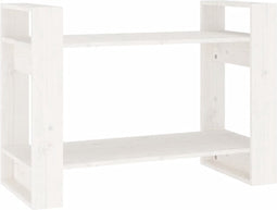 vidaXL - Boekenkast/kamerscherm - 80x35x56,5 - cm - massief - grenenhout - wit