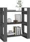 vidaXL - Boekenkast/kamerscherm - 80x35x91 - cm - massief - grenenhout - grijs