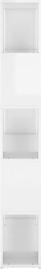 vidaXL - Boekenkast/kamerscherm - bewerkt - hout - hoogglans - wit