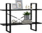 vidaXL - Boekenkast - met - 2 - schappen - 100x30x70 - cm - bewerkt - hout - zwart