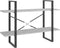 vidaXL - Boekenkast - met - 2 - schappen - 100x30x70 - cm - bewerkt - hout - betongrijs