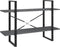 vidaXL - Boekenkast - met - 2 - schappen - 100x30x70 - cm - massief - grenenhout - grijs
