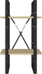 vidaXL - Boekenkast - met - 2 - schappen - 40x30x70 - cm - bewerkt - hout - sonoma - eiken
