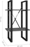 vidaXL - Boekenkast - met - 2 - schappen - 40x30x70 - cm - bewerkt - hout - grijs