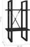 vidaXL - Boekenkast - met - 2 - schappen - 40x30x70 - cm - bewerkt - hout - zwart