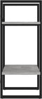 vidaXL - Boekenkast - met - 2 - schappen - 40x30x70 - cm - bewerkt - hout - betongrijs