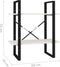 vidaXL - Boekenkast - met - 2 - schappen - 40x30x70 - cm - massief - grenenhout - wit