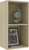 vidaXL - Boekenkast - met - 2 - schappen - 40x30x76,5 - cm - bewerkt - hout - sonoma - eik