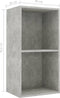 vidaXL - Boekenkast - met - 2 - schappen - 40x30x76,5 - cm - bewerkt - hout - betongrijs