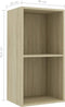 vidaXL - Boekenkast - met - 2 - schappen - 40x30x76,5 - cm - bewerkt - hout - sonoma - eik