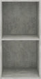 vidaXL - Boekenkast - met - 2 - schappen - 40x30x76,5 - cm - bewerkt - hout - betongrijs