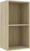 vidaXL - Boekenkast - met - 2 - schappen - 40x30x76,5 - cm - bewerkt - hout - sonoma - eik