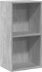 vidaXL - Boekenkast - met - 2 - schappen - 40x30x76,5 - cm - bewerkt - hout - betongrijs