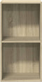 vidaXL - Boekenkast - met - 2 - schappen - 40x30x76,5 - cm - bewerkt - hout - sonoma - eik