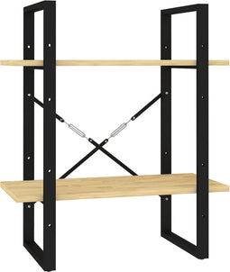 vidaXL - Boekenkast - met - 2 - schappen - 60x30x70 - cm - massief - grenenhout