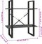 vidaXL - Boekenkast - met - 2 - schappen - 60x30x70 - cm - massief - grenenhout - grijs