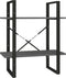 vidaXL - Boekenkast - met - 2 - schappen - 60x30x70 - cm - massief - grenenhout - grijs