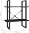 vidaXL - Boekenkast - met - 2 - schappen - 60x30x70 - cm - massief - grenenhout - zwart