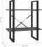 vidaXL - Boekenkast - met - 2 - schappen - 60x30x70 - cm - massief - grenenhout - grijs