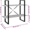 vidaXL - Boekenkast - met - 2 - schappen - 80x30x70 - cm - bewerkt - hout - betongrijs