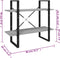 vidaXL - Boekenkast - met - 2 - schappen - 80x30x70 - cm - bewerkt - hout - grijs - sonoma