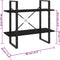 vidaXL - Boekenkast - met - 2 - schappen - 80x30x70 - cm - bewerkt - hout - zwart