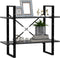 vidaXL - Boekenkast - met - 2 - schappen - 80x30x70 - cm - bewerkt - hout - grijs