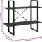 vidaXL - Boekenkast - met - 2 - schappen - 80x30x70 - cm - bewerkt - hout - grijs