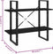 vidaXL - Boekenkast - met - 2 - schappen - 80x30x70 - cm - bewerkt - hout - zwart