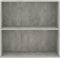 vidaXL - Boekenkast - met - 2 - schappen - 80x30x76,5 - cm - bewerkt - hout - betongrijs