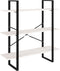 vidaXL - Boekenkast - met - 3 - schappen - 100x30x105 - cm - massief - grenenhout - wit