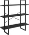 vidaXL - Boekenkast - met - 3 - schappen - 100x30x105 - cm - grenenhout - zwart