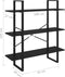 vidaXL - Boekenkast - met - 3 - schappen - 100x30x105 - cm - grenenhout - zwart