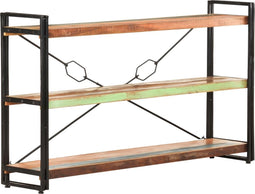 vidaXL - Boekenkast - met - 3 - schappen - 140x30x80 - cm - massief - gerecycled - hout