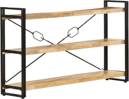 vidaXL - Boekenkast - met - 3 - schappen - 140x30x80 - cm - massief - mangohout