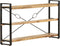 vidaXL - Boekenkast - met - 3 - schappen - 140x30x80 - cm - massief - mangohout