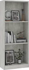 vidaXL - Boekenkast - met - 3 - schappen - 40x24x109 - cm - bewerkt - hout - betongrijs
