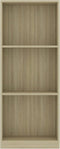 vidaXL - Boekenkast - met - 3 - schappen - 40x24x109 - cm - bewerkt - hout - sonoma - eik