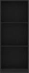 vidaXL - Boekenkast - met - 3 - schappen - 40x24x109 - cm - bewerkt - hout - zwart
