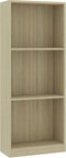 vidaXL - Boekenkast - met - 3 - schappen - 40x24x109 - cm - bewerkt - hout - sonoma - eik