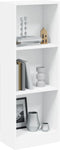 vidaXL - Boekenkast - met - 3 - schappen - 40x24x109 - cm - bewerkt - hout - wit