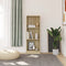 vidaXL - Boekenkast - met - 3 - schappen - 40x24x109 - cm - bewerkt - hout - sonoma - eik