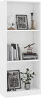 vidaXL - Boekenkast - met - 3 - schappen - 40x24x109 - cm - bewerkt - hout - wit